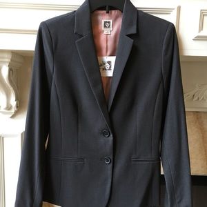 NEW Anne Klein blazer, size 2, dark gray